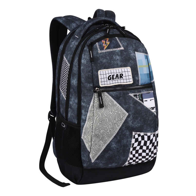 Gear Unisex Polyester 34 L Backpack | Grey Black - 15.4 Inches