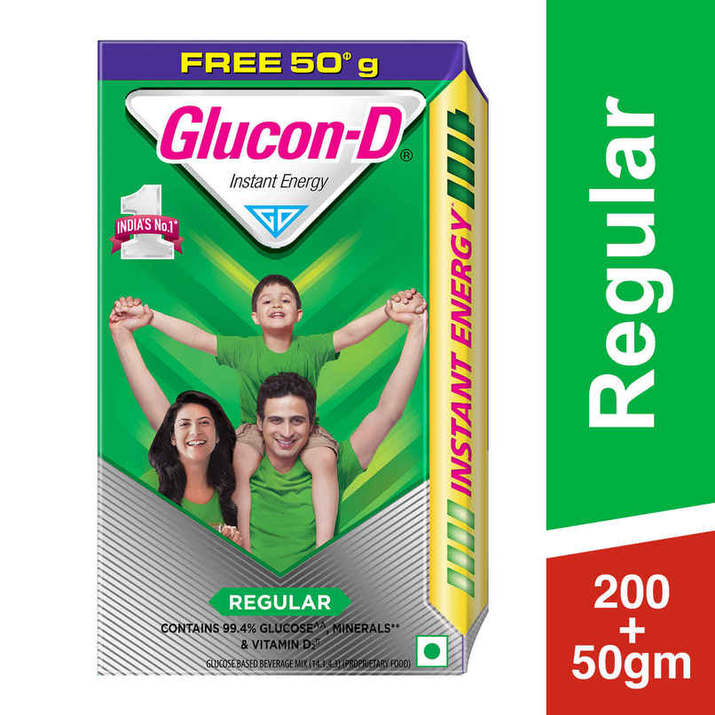 Glucon-D Regular with 3 Benefits of Energy, Recovery, and Immunity