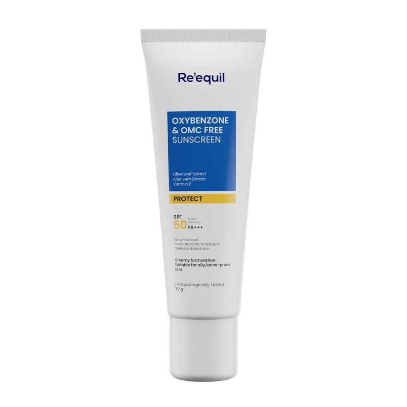 Re'Equil Oxybenzone Free Sunscreen SPF 50 For Oily, Acne Prone Skin