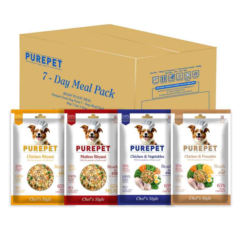 Purepet Fresh Wet Dog Food Day Meal Biryanis | High Protein No Preservatives Purepet Fresh Wet Dog Food Day Meal Biryanis | High Protein No Preservatives