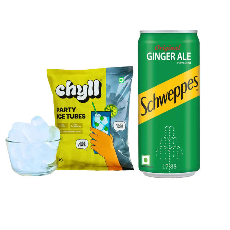 Chyll Party Ice Cubes (Tubes) | Assorted & Schweppes Ginger Ale Combo Chyll Party Ice Cubes (Tubes) | Assorted & Schweppes Ginger Ale Combo