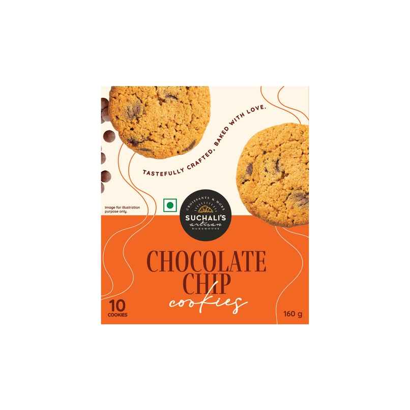 Suchali's Artisan Bakehouse Chocolate Chip Cookies | Pack Of 10 Suchali's Artisan Bakehouse Chocolate Chip Cookies | Pack Of 10