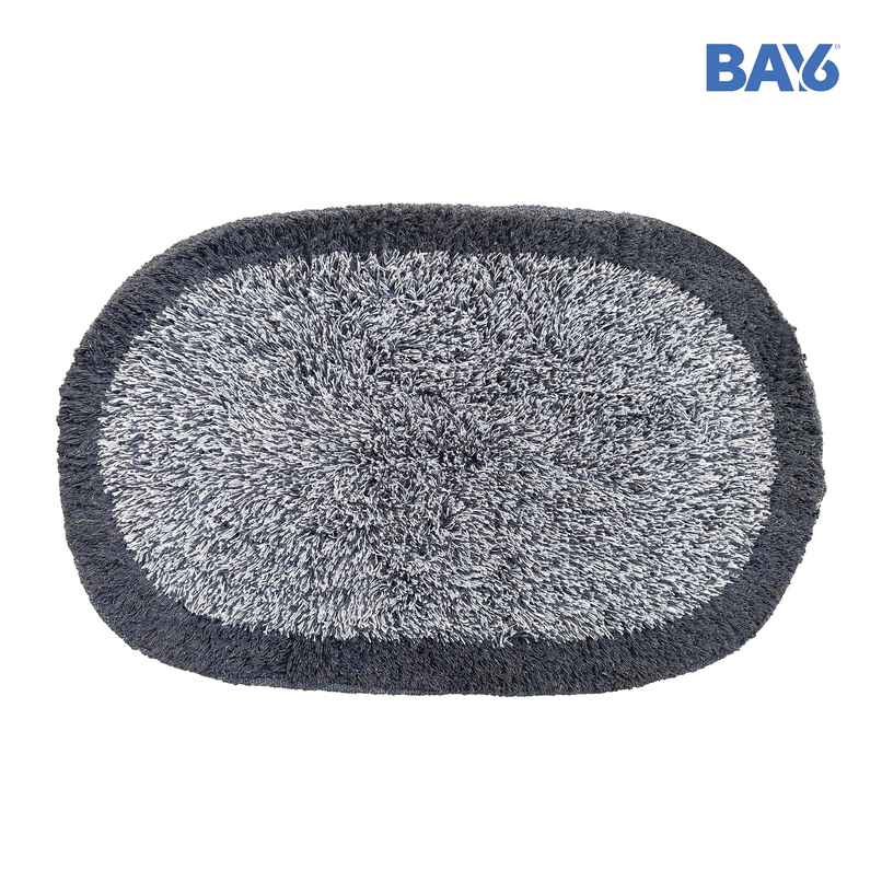 BAY6 Bae Oval Cotton Doormat Set | 40 x 60 cm - Grey