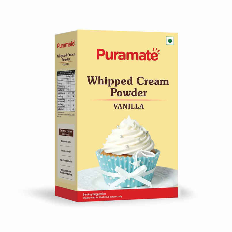 Puramate Whipped Cream Powder Vanilla | Easy & Versatile