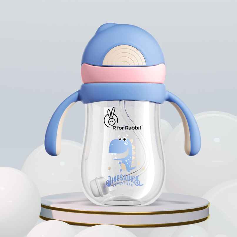R for Rabbit Tritan Dino 320ml Baby Straw Sipper (Cream Blue) R for Rabbit Tritan Dino 320ml Baby Straw Sipper (Cream Blue)