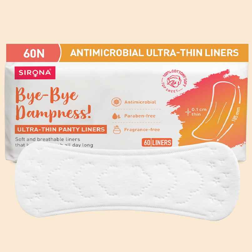Sirona Cottony Soft Daily Fresh Women Pantyliners | Prevents Spotting | Ultra Thin