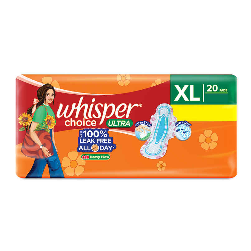 Whisper Choice Ultra XL Sanitary Pads Whisper Choice Ultra XL Sanitary Pads
