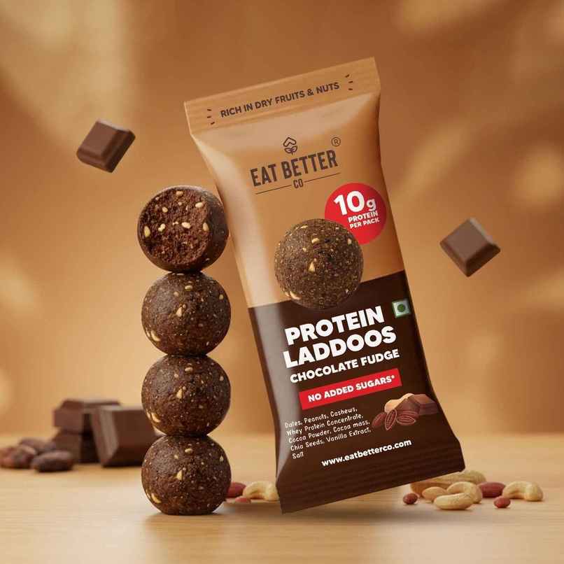Eat Better Co Protein Laddu | Chocolate Fudge Eat Better Co Protein Laddu | Chocolate Fudge