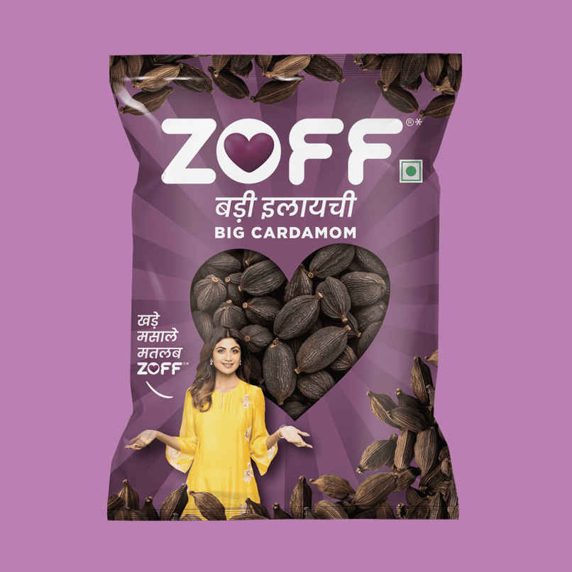 ZOFF Big Cardamom Whole - Badi Elaichi ZOFF Big Cardamom Whole - Badi Elaichi