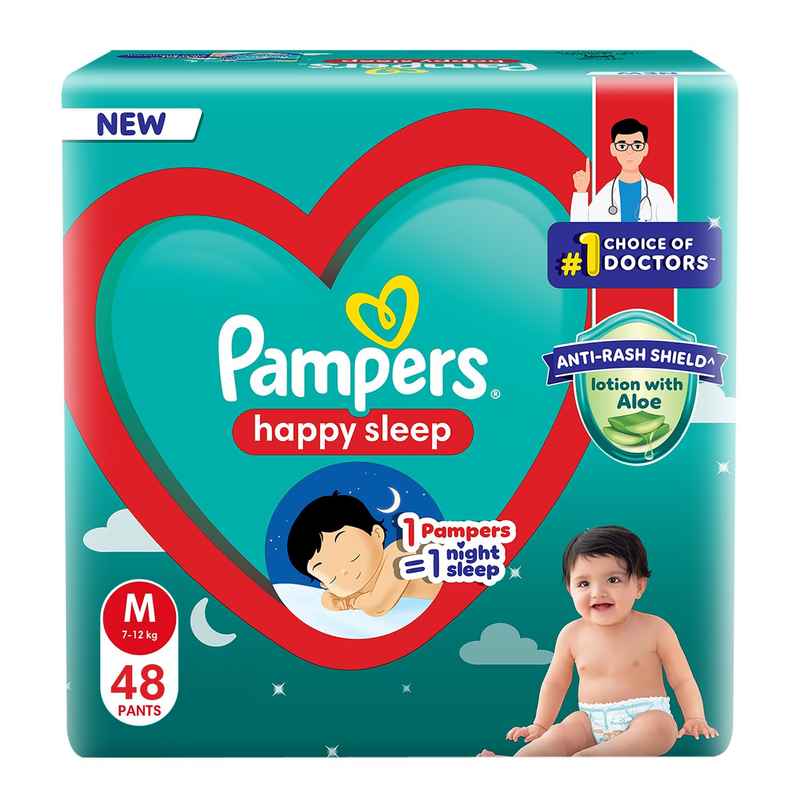 Pampers Happy Sleep Pant Style Diaper | M | 48 pcs Pampers Happy Sleep Pant Style Diaper | M | 48 pcs