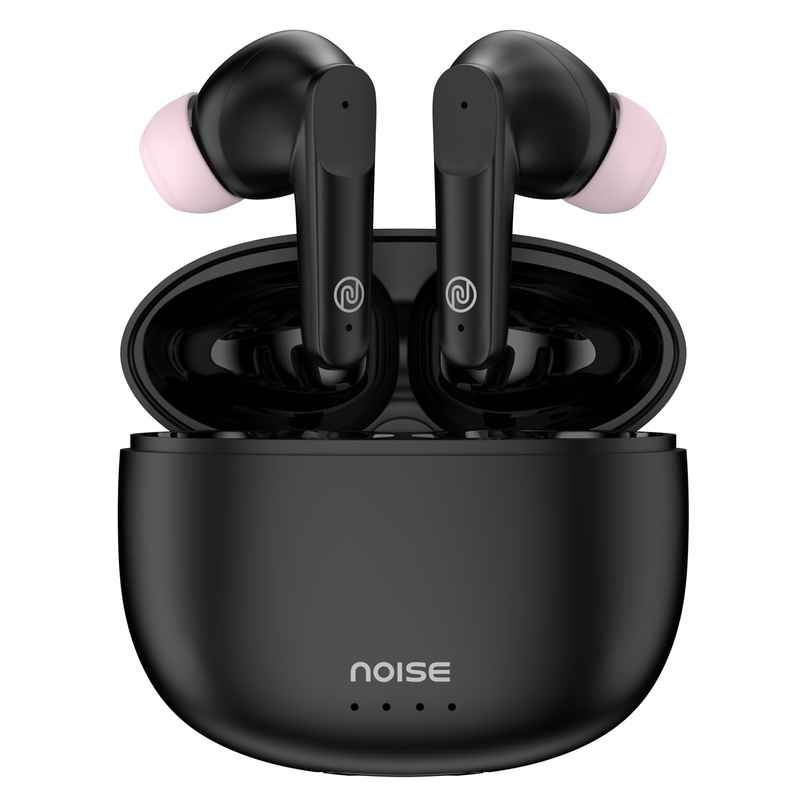 Noise VS104 TWS Earbuds with 45H of Playtime, Quad Mic with ENC, Instacharge(10 Min), 13Mm Driver, Low Latency, BT V5.2 - Charcoal Black