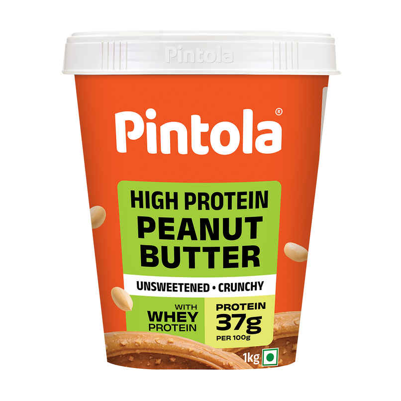 Pintola High Protein All Natural Peanut Butter Unsweetened 37% Protein (Crunchy)
