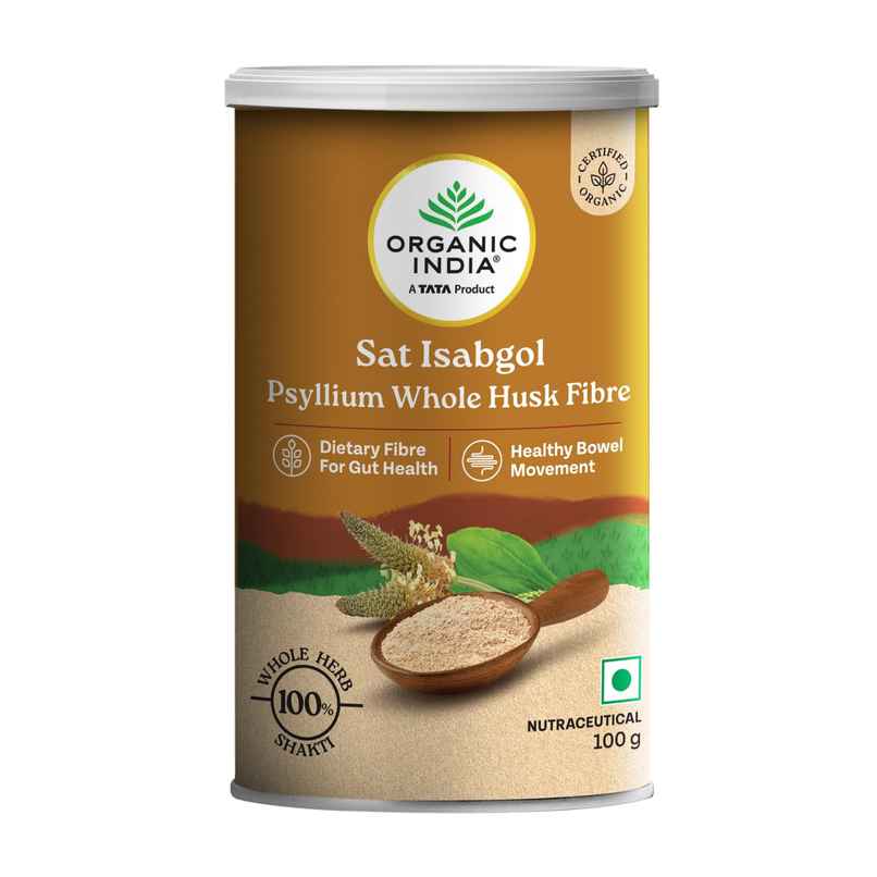 A TATA Product - Organic India Sat Isabgol Psyllium Whole Husk Powder With Dietary Fiber A TATA Product - Organic India Sat Isabgol Psyllium Whole Husk Powder With Dietary Fiber