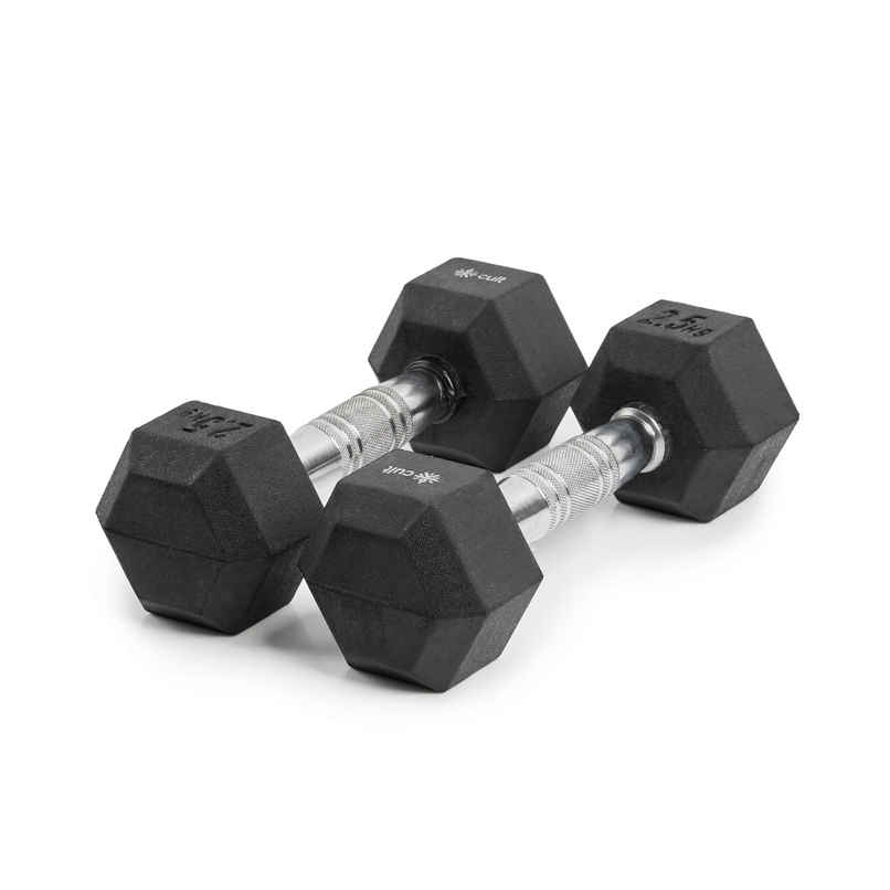 Cult Hex Dumbbell Set (2.5 kg X 2) | Black