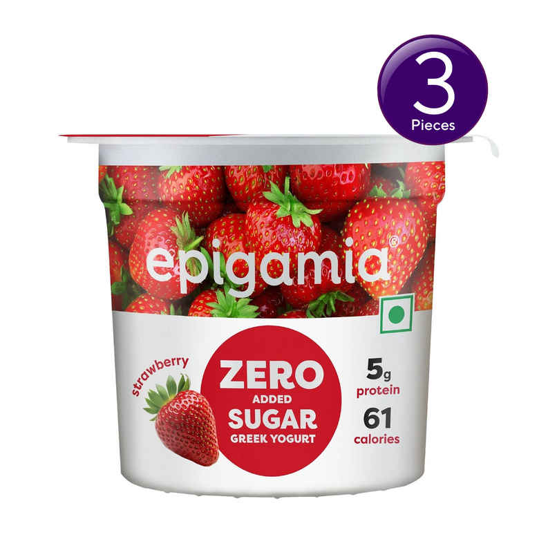 Epigamia No Added Sugar Strawberry Yogurt Combo Epigamia No Added Sugar Strawberry Yogurt Combo