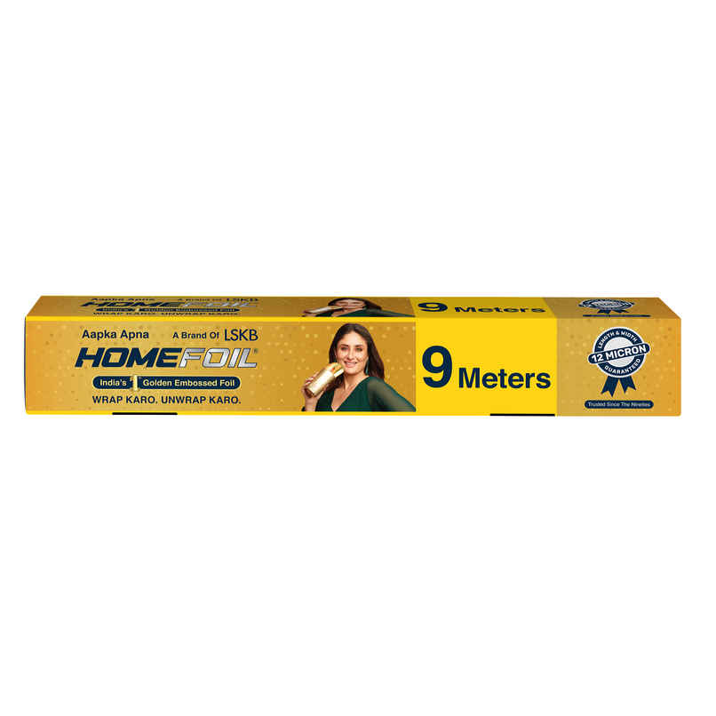 HOMEFOIL 9 Meter Golden Embossed Aluminium Foil