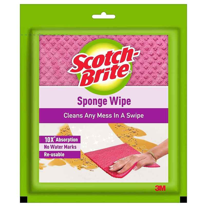Scotch-Brite Kitchen Sponge Wipe | Large | Pack of 2 Scotch-Brite Kitchen Sponge Wipe | Large | Pack of 2