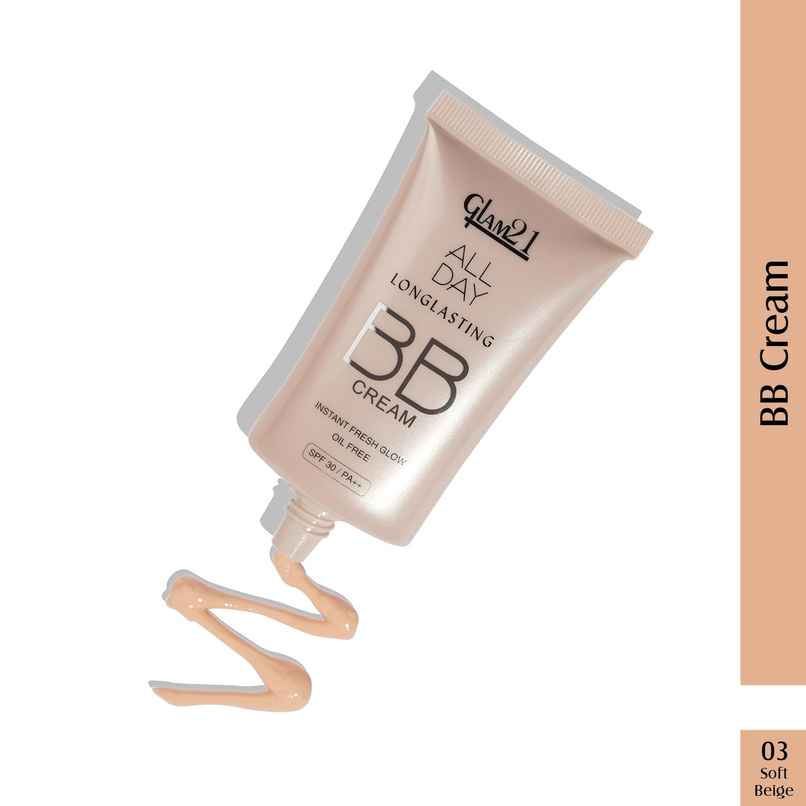 Glam21 Bb Cream Long Lasting Oil Free Lightweight Formula -Soft Beig Glam21 Bb Cream Long Lasting Oil Free Lightweight Formula -Soft Beig