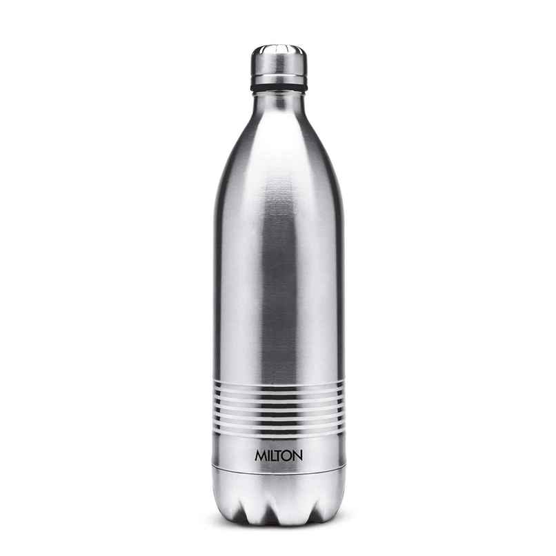 Milton Thermosteel Duo Dlx 24 Hours Hot and Cold Water Bottle | Silver | 1 L