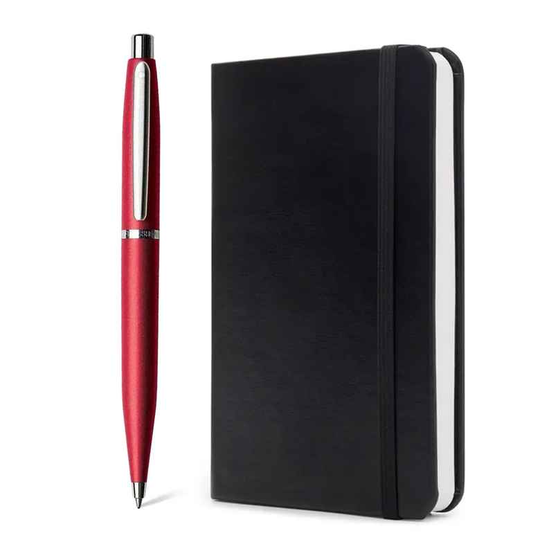 Sheaffer VFM Gift Set G9403 Ballpoint Pen | Chrome Plated Trims | Excessive Red with Small Notebook Sheaffer VFM Gift Set G9403 Ballpoint Pen | Chrome Plated Trims | Excessive Red with Small Notebook