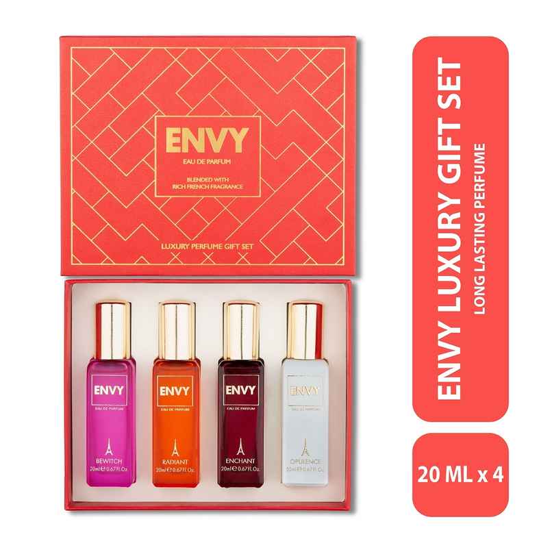 Envy Red Luxury Perfume Gift Set | 20 ml X 4 Eau De Parfum - 80 ml For Women Envy Red Luxury Perfume Gift Set | 20 ml X 4 Eau De Parfum - 80 ml For Women