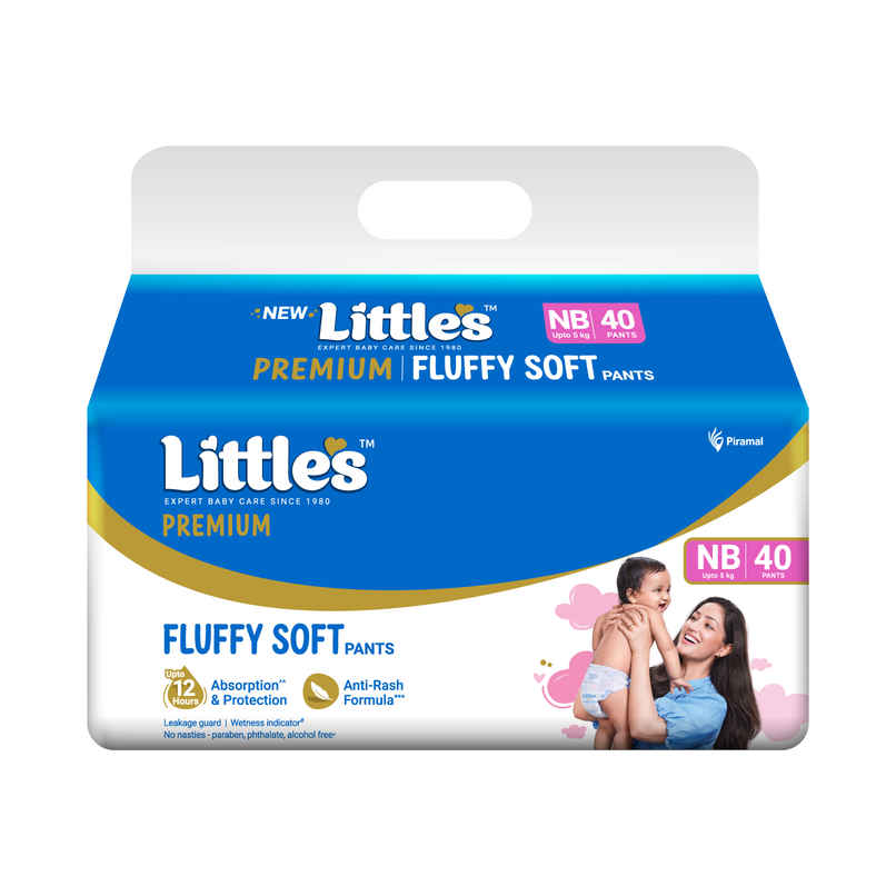 Little's Fluffy Soft Premium Baby Pant Style Diaper | NB | Leakage Free | 40 pcs Little's Fluffy Soft Premium Baby Pant Style Diaper | NB | Leakage Free | 40 pcs