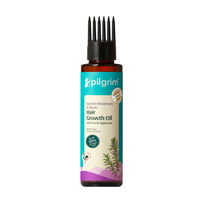 Pilgrim Spanish Rosemary & Biotin Hair Growth Oil helps Control Hairfall & strengthens Hair