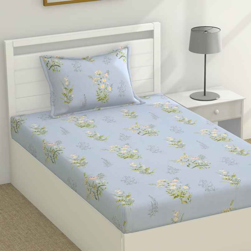 Haus & Kinder Blue Bird Single Bedsheet - 100% Cotton (145x225cm)