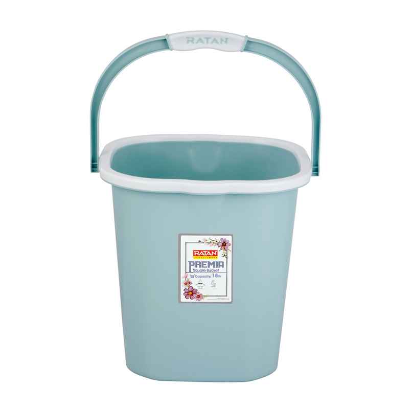Ratan Plasticware Premia Bucket (18L X 1) - Mint|Light Weight And Easy To Carry