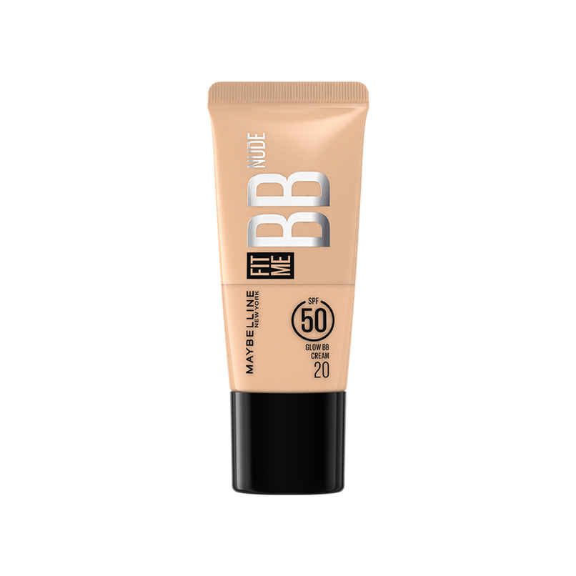 Maybelline Fit Me BB Nude Glow BB Cream, SPF 50 + 24H Hydration - 20