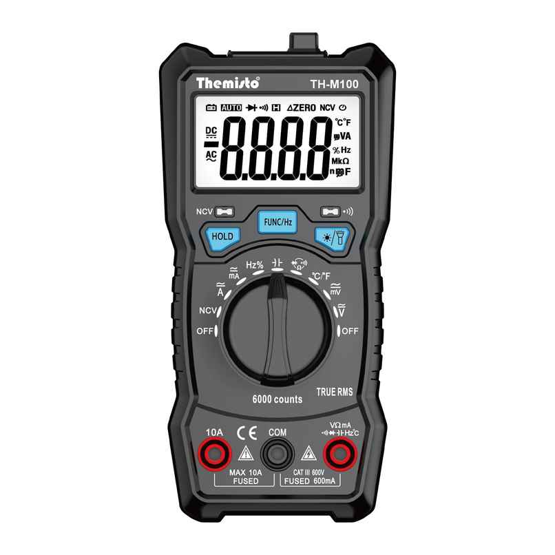 Themisto Ac/Dc Current, Autorange Digital Multimeter (Black) (Th-M100)