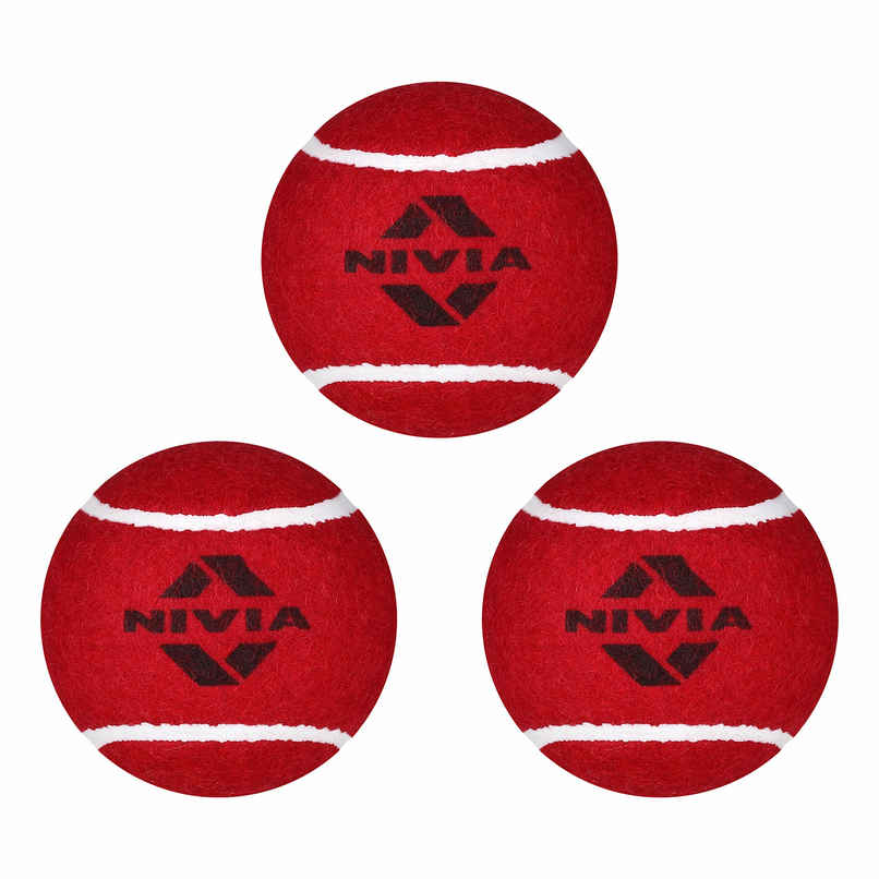 Nivia Tennis Ball Heavy Weight Red (Pack Of 3)