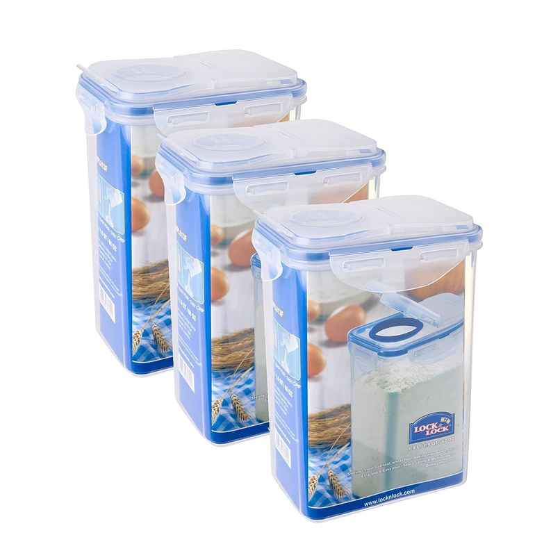 LocknLock HPL813F Classics Tall Rectangular Plastic Airtight Container | Transparent - 1.8 L