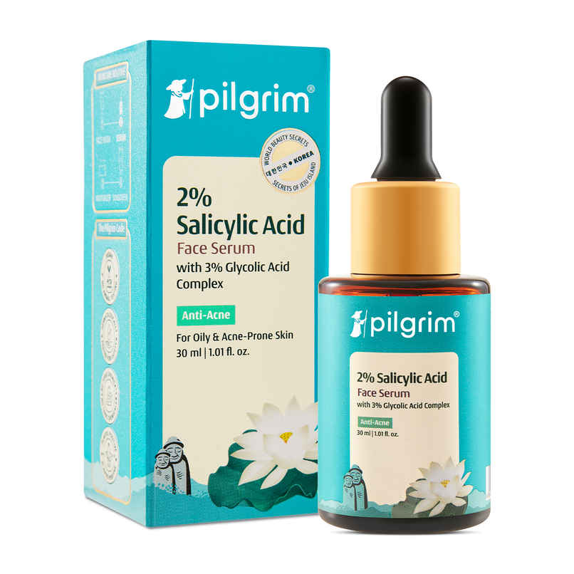 Pilgrim Korean Anti Acne Serum for Oily & Acne Prone Skin with 1% Salicylic Acid + 3% Glycolic Acid Pilgrim Korean Anti Acne Serum for Oily & Acne Prone Skin with 1% Salicylic Acid + 3% Glycolic Acid