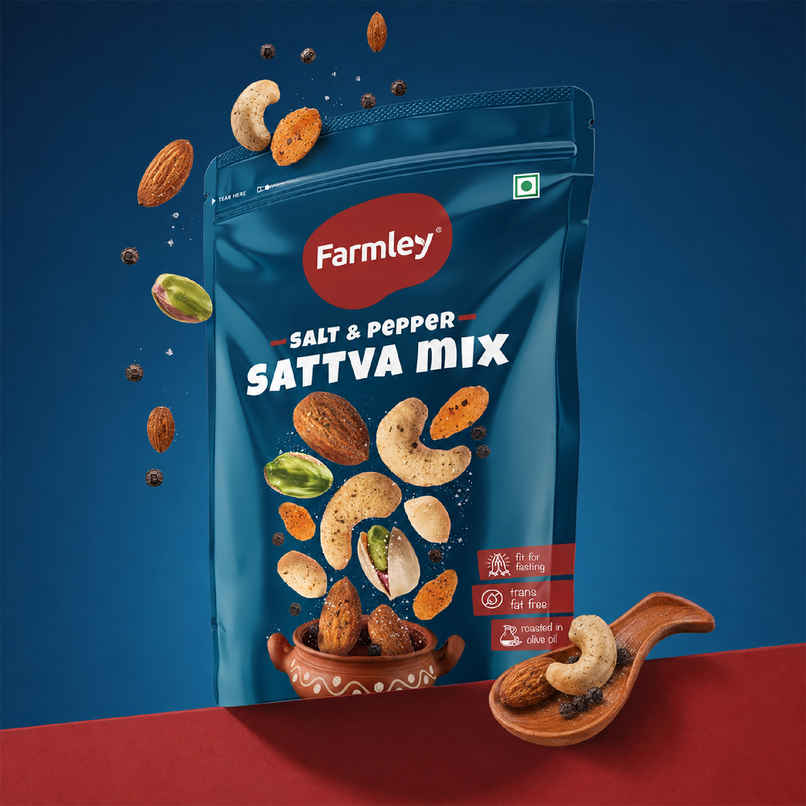 Farmley Satva Mix Dry Fruit Snack | Peanuts | Green Raisins | Almonds | Cashews | Makhana & More Farmley Satva Mix Dry Fruit Snack | Peanuts | Green Raisins | Almonds | Cashews | Makhana & More
