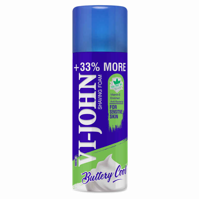 VI JOHN Sensitive Skin Shaving Foam With Vitamin E and Tea Tree Oil