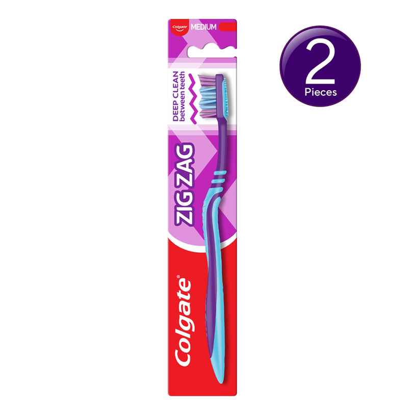 Colgate ZigZag Medium Bristle Toothbrush Combo