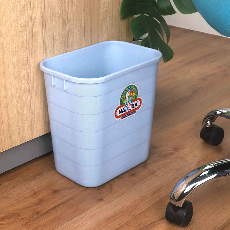 Nayasa Waste Paper Open Top Dustbin Durable Plastic Garbage Bin | Assorted