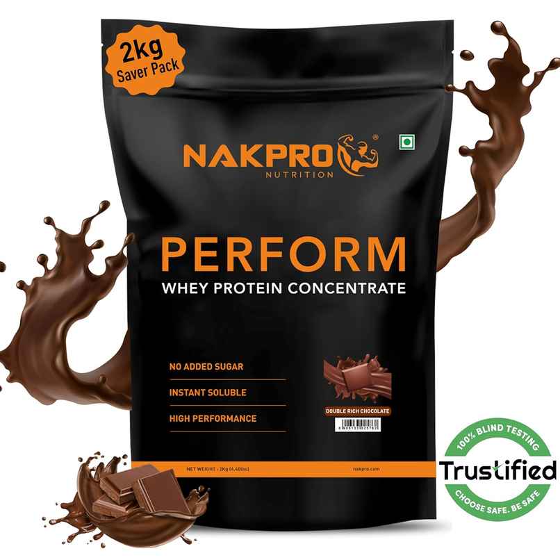 Nakpro Perform Whey Protein Concentrate Double Rich Chocolate 24G Protein 5.3G Bcaa