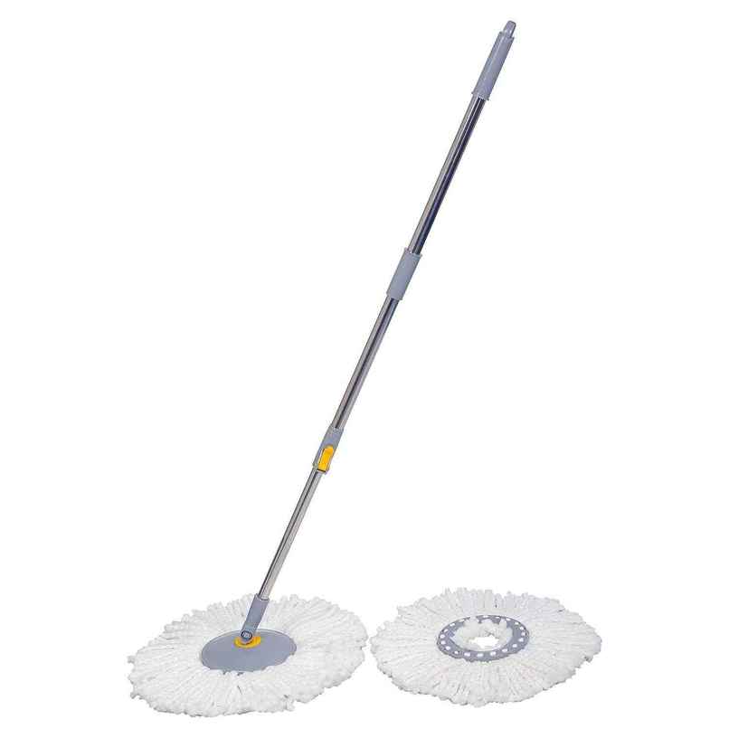 Esquire 360 Bucket Spin Mop Stick With an Additional Refill - Color Grey Esquire 360 Bucket Spin Mop Stick With an Additional Refill - Color Grey