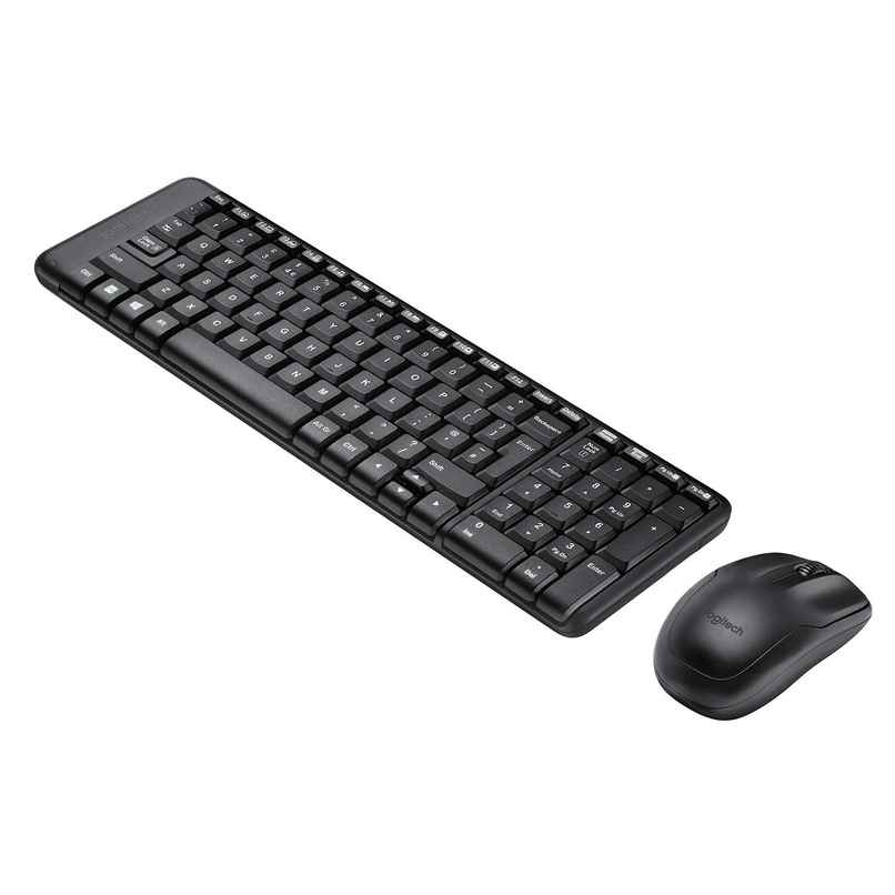 Logitech MK215 Wireless Keyboard and Mouse Combo, 2.4 GHz Wireless, 3 Years Warranty, Compact Design, 2-Year Battery Life(Keyboard),5 Month Battery Life(Mouse) PC/Laptop - Black