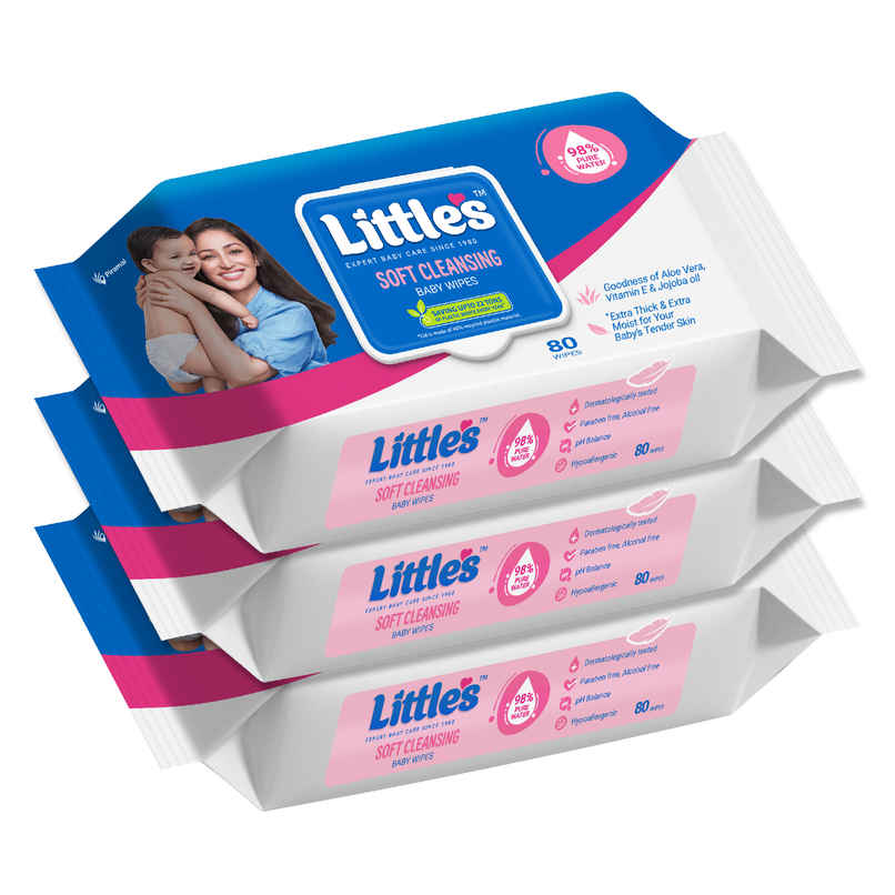 Littles Expert Baby Care Soft Cleansing Baby Wipes with Lid|Extra Thick & Moist Wet Wipes for Babys Littles Expert Baby Care Soft Cleansing Baby Wipes with Lid|Extra Thick & Moist Wet Wipes for Babys
