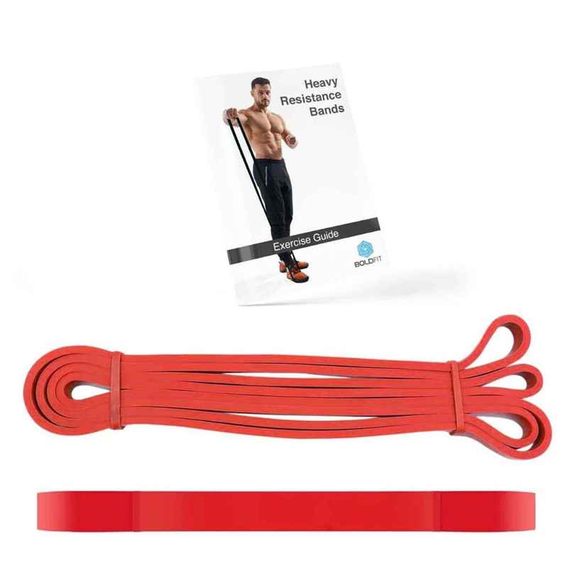 Boldfit Heavy Resistance Band For Workout Exercise | 7-15 Kg Resistace Capacity | Red Boldfit Heavy Resistance Band For Workout Exercise | 7-15 Kg Resistace Capacity | Red