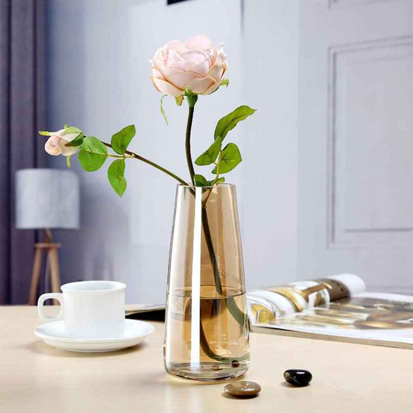 Tied Ribbons Decorative Glass Vase Without Flowers