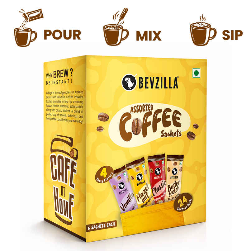 Bevzilla Assorted Instant Coffee Powder Sachets Bevzilla Assorted Instant Coffee Powder Sachets