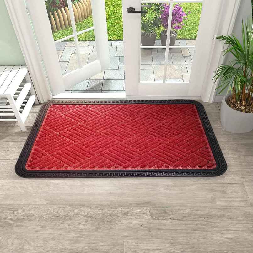 Status Pp Rubber Border Mat 38 Cm x 58 Cm - Red
