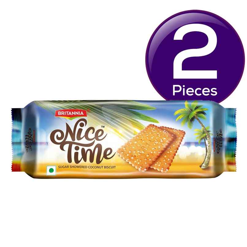 Britannia Nice Time Coconut Flavoured Biscuits | Combo Britannia Nice Time Coconut Flavoured Biscuits | Combo