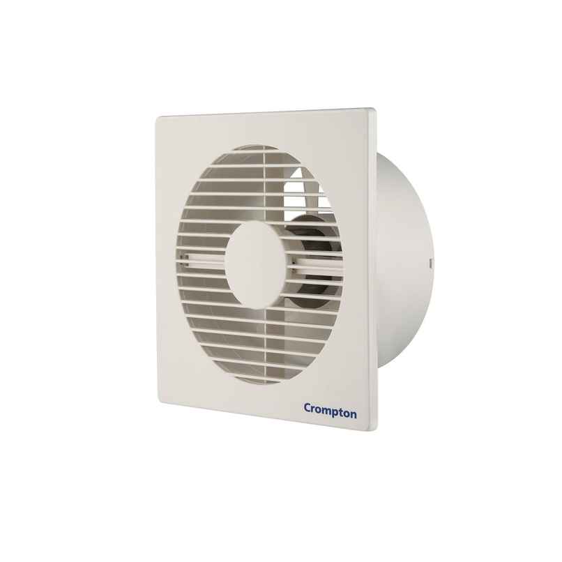 Crompton Axial Air Exhaust Fan, 150mm 5 Blade, 1750 Rpm, High-Speed, White