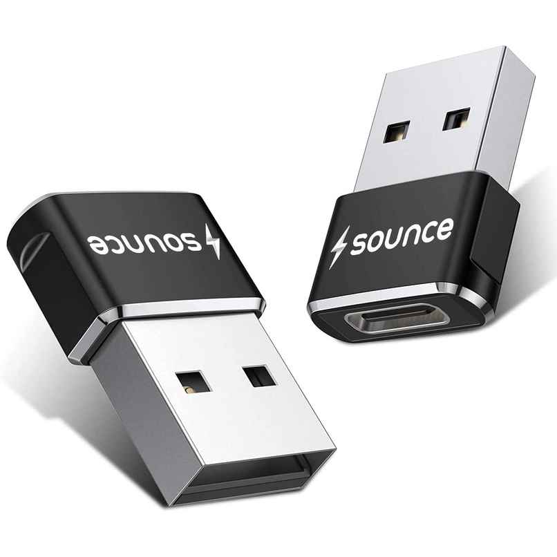 Sounce Type C to USB-A Converter for iPhone 13 Pro Max | Apple Watch | AirPods 3 | Black
