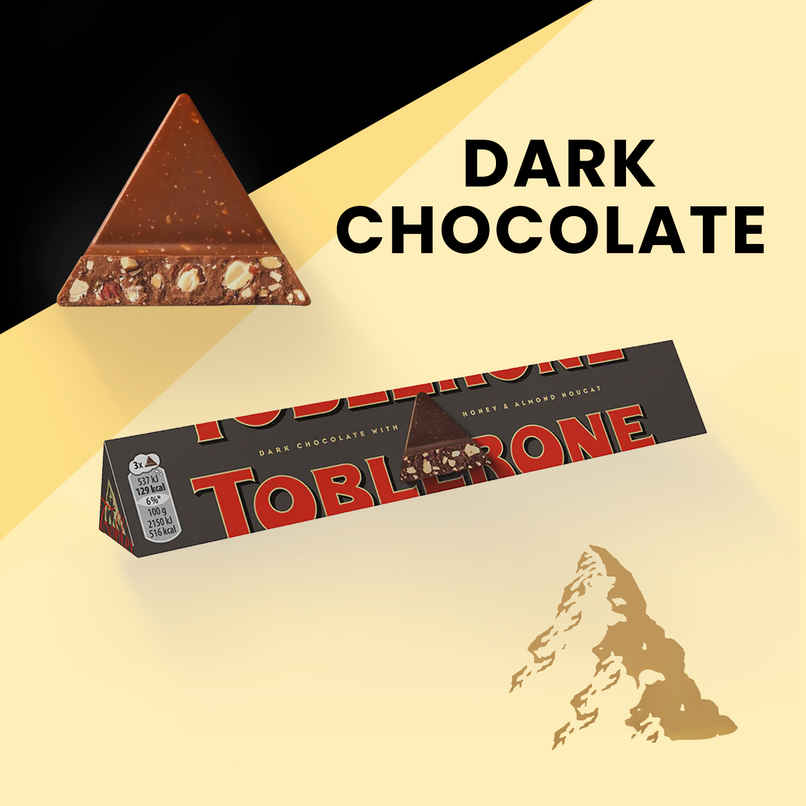 Toblerone Swiss Dark Chocolate With Honey & Almond Nougat